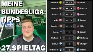 BUNDESLIGA TIPPS  So endet der 27 SPIELTAG  😱 Meine BUNDESLIGA Tipps  🤔 [upl. by Lynden]