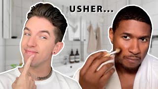 Reacting to Ushers Skin Care Routine [upl. by Doraj]