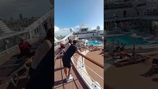 Pool deck and sports activities cruise ship [upl. by Theresina]