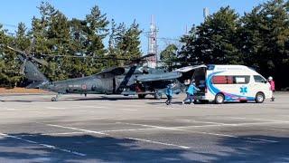 能登半島地震③４日目 航空自衛隊ヘリコプター UH60J 全国各地の民間救急車が集結 金沢の医療機関へ搬送 [upl. by Odlo]