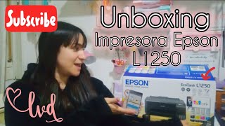 Unboxing impresora Epson L1250 [upl. by Fein484]