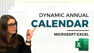 How to Create a Dynamic Annual Calendar in Microsoft Excel [upl. by Megen]