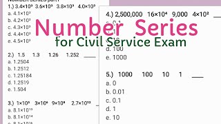 NUMBER SERIES for Civil Service Exam part1 [upl. by Chicky199]