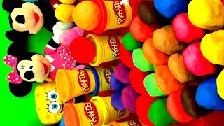 30 Surprise EGGS Playdough Angry Birds Peppa Pig Hello Kitty Toy Story Disney Pixar Cars Kinder toys [upl. by Ydospahr922]