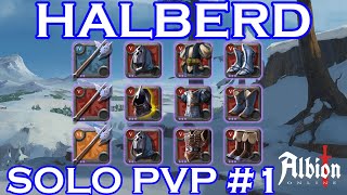 Albion Online HALBERD BUILDS and Solo PVP Episode 1 [upl. by Eltsirhc]