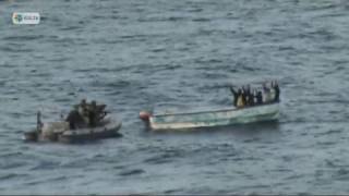 Greek German EU NAVFOR warships arrest Somali pirates [upl. by Armanda]