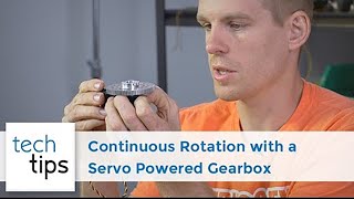 Using a continuous rotation servo with a servo gearbox  explained by Kyle from ServoCity [upl. by Christmann989]