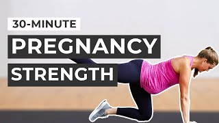 Advanced Pregnancy Workout 30Minute Full Body Pregnancy Strength  Safe for ALL Trimesters [upl. by Esdras]