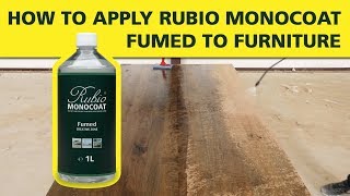 How To Apply Rubio Monocoat FUMED on Furniture [upl. by Anneyehc]