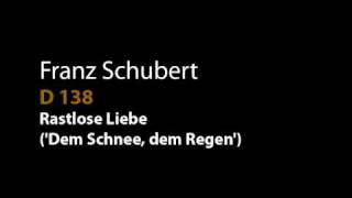 Schubert D 138 Rastlose Liebe Dem Schnee dem Regenwmv [upl. by Gearard]