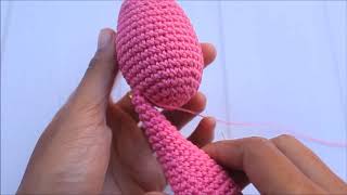 tutorial amigurumi bunny part 5 bagian tangan dan cara menjahit bagian tubuh [upl. by Helse490]