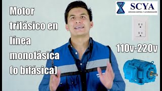 Como conectar un motor Trifásico a linea Monofasica o Bifásica 110v  220v [upl. by Nadnal]