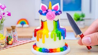 Amazing Miniature Rainbow Unicorn Cake  Collection Super Delicious amp Beautiful Desserts For Summer [upl. by Walston166]