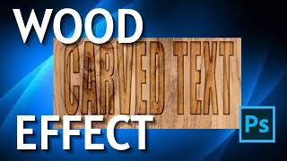 How To Make a Carve Wood Text Effect [upl. by Garik]