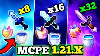 🔴 3 TEXTURAS para PvP en Minecraft PE 121X FPS  Texturas Gama Baja  Bedrock 121 [upl. by Airet225]