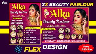 Beauty Parlour Flex Design  Free PSD File  Its PSDesign  2023 [upl. by Stanwin]