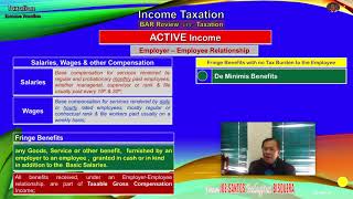 TAXATION  GROSS INCOME  Dean JoeSantos Balagtas Bisquera  UM LAW BAR Reviewer [upl. by Dolph]