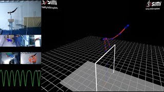 Gymnastics Biomechanics  analysis of high bar performance  markerless motion capture [upl. by Adnalro405]