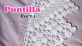 Puntilla para sabana de bebé a crochet paso a paso  Mantita para bebé  Parte 1 [upl. by Maze]