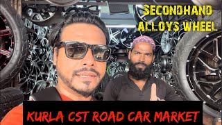 Secondhand Alloy wheels and tyre at cheap price Mumbai Kurla cst road market alloywheels cars [upl. by Inaboy763]