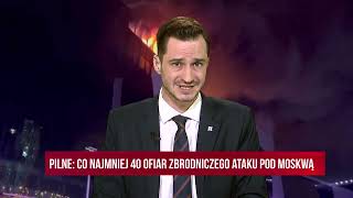 PILNE Co najmniej 40 ofiar zbrodniczego ataku pod Moskwą [upl. by Madison]