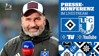 RELIVE PRESSEKONFERENZ MIT TIM WALTER I 12 Spieltag I HSV vs 1 FC Magdeburg [upl. by Rhodie923]