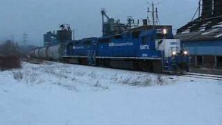 Quebec Gatineau RailwayShawinigan Turn train 12Jan2011wmv [upl. by Gilberte]