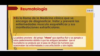 Introducción a la Reumatología Parte 1 [upl. by Marquardt]