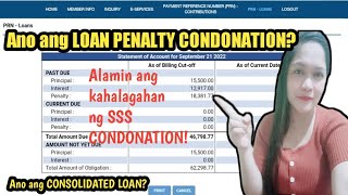 What is SSS LOAN PENALTY CONDONATION and CONSOLIDATED LOAN [upl. by Enimaj]