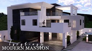 Bloxburg Luxurious Modern Mansion  Housebuild  ROBLOX bloxburg [upl. by Runkel]