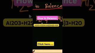 How to Balance Al2O3H2SO4Al2SO43H2O [upl. by Uni]