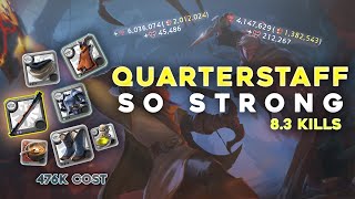 NEW QUARTERSTAFF SO STRONG  83 KILLS Albion Online Corrupted Dungeon [upl. by Samoht]