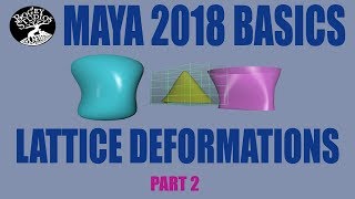 Autodesk Maya 2018 Basics LATTICE A Free Form Deformation SETTINGS Part 2 [upl. by Odracer30]