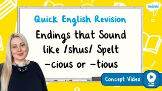 How Do You Spell Words with Endings that Sound like shus  KS2 English Concept for Kids [upl. by Giulio]