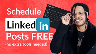 How to Schedule Posts on Linkedin for FREE no tools needed [upl. by Yecart]