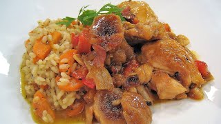 Pollo en salsa con arroz [upl. by Mathew]