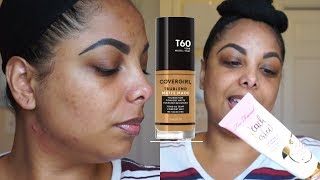 ♡ Peach Perfect DUPE  Covergirl Trublend Matte Made Foundation – T60 Warm Sun ♡ [upl. by Iblok]