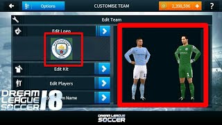 How To Change Manchester City logo And Kits In Dream league Soccer 2018 [upl. by Dani]