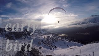 paragliding  early bird  riederalp switzerland  beauty of paragliding [upl. by Suoicul]