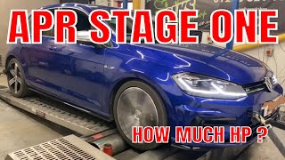 SOFTWARE NO BOLT ONS APR STAGE ONE VW MK75 GOLF R DYNO RUN AND RESULT [upl. by Saied]