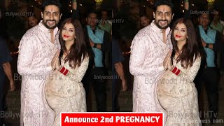 Aishwarya rai announced her 2nd pregnancy her Baby Bump Growing Gracefully [upl. by Edme]