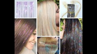 Tutorial Demo How to attach HAIR TINSEL EXTENSIONS the easy way [upl. by Nylanna]