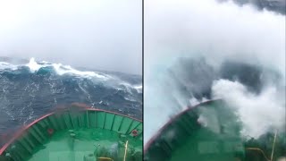 Rogue Wave Hits Fishing Trawler North Sea [upl. by Berenice]