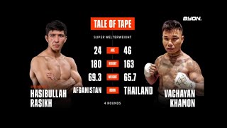 FULL FIGHT  BOXING INDONESIA  HASIBULLAH RASIKH  AFGANISTAN  VS VACHAYAN KHAMON  THAILAND [upl. by Leterg115]