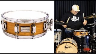 Caixa Odery Eyedentity Maple Natural Lacquer 14x45quot snare sound check [upl. by Eilahs756]