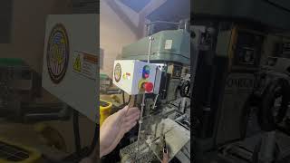 Drill Press Interlock AntiRestart Interlocked Guard with operator Reset recognition [upl. by Eelarac]