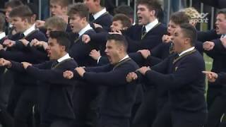 THIS IS WHY NEW ZEALAND RUGBY IS SO STRONG Kings College v Auckland Grammar Haka 2018  SKY TV [upl. by Yartnod246]