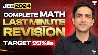 JEE 2024  Complete Maths Revision in One Shot [upl. by Jacobina]