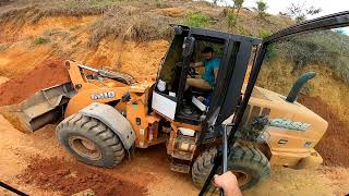 Espalhando cascalho com motoniveladora New Holland rg140b Patrola Motor grader [upl. by Islek]