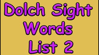 K to 2nd Grade DOLCH Sight Words List 2 quotRepeat After Mequot Fun Video [upl. by Nealey]